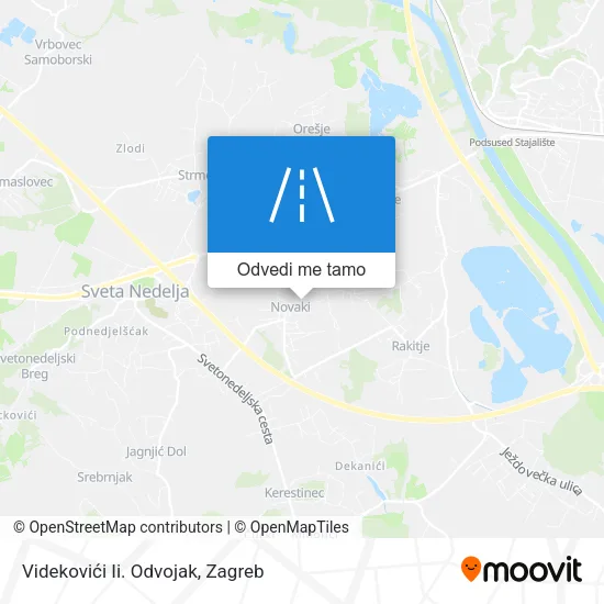Karta Videkovići Ii. Odvojak