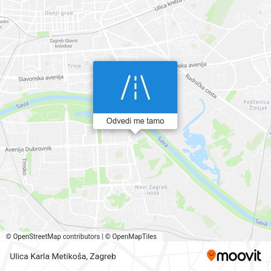Karta Ulica Karla Metikoša