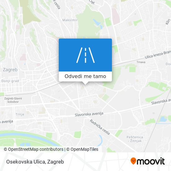 Karta Osekovska Ulica