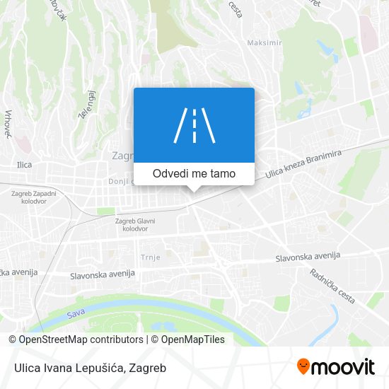 Karta Ulica Ivana Lepušića