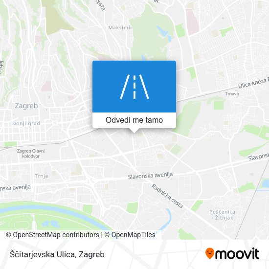 Karta Ščitarjevska Ulica