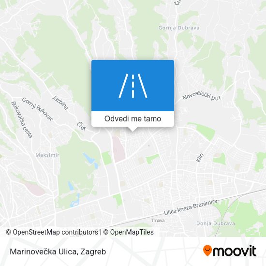 Karta Marinovečka Ulica