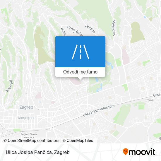 Karta Ulica Josipa Pančića