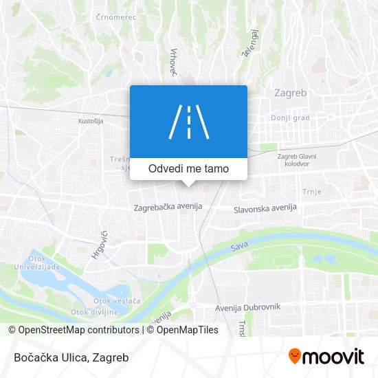 Karta Bočačka Ulica