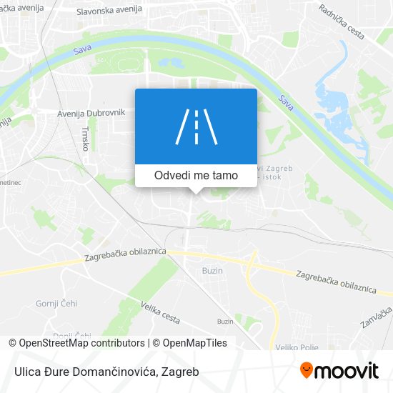 Karta Ulica Đure Domančinovića