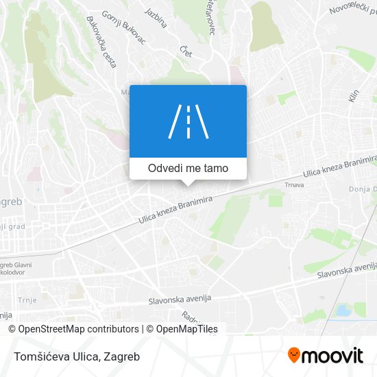 Karta Tomšićeva Ulica