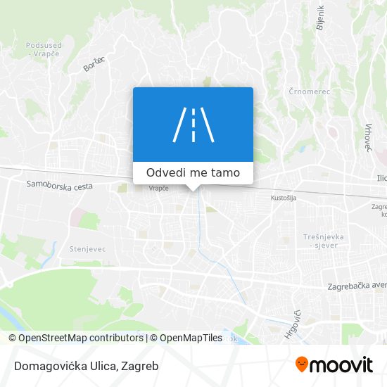 Karta Domagovićka Ulica