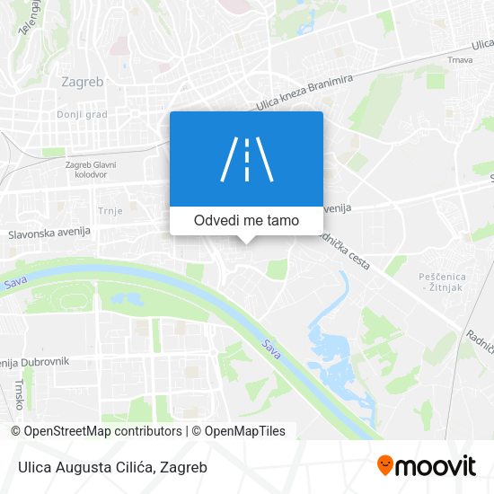 Karta Ulica Augusta Cilića