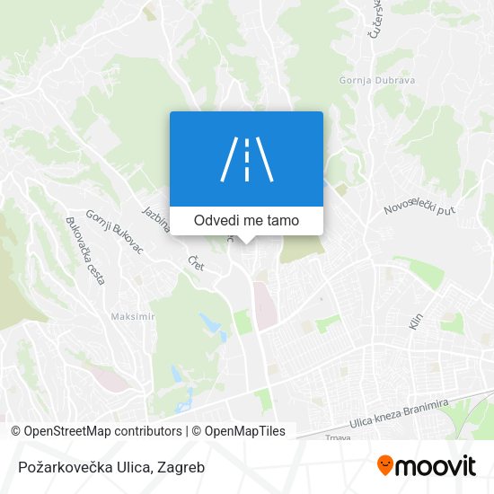 Karta Požarkovečka Ulica