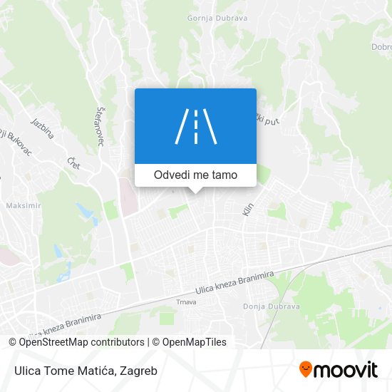 Karta Ulica Tome Matića