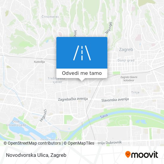Karta Novodvorska Ulica
