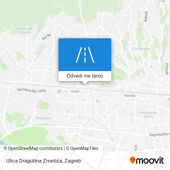 Karta Ulica Dragutina Zrnetića