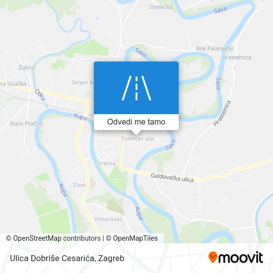 Karta Ulica Dobriše Cesarića