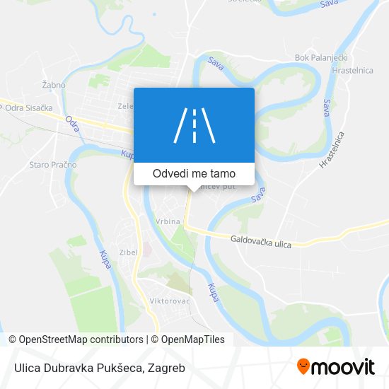 Karta Ulica Dubravka Pukšeca