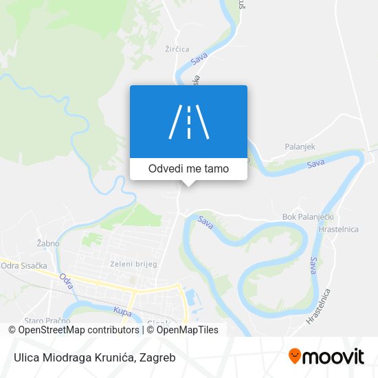 Karta Ulica Miodraga Krunića