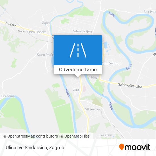 Karta Ulica Ive Šindaršića