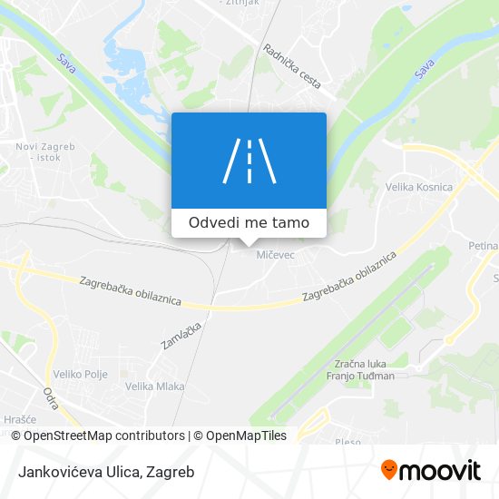 Karta Jankovićeva Ulica