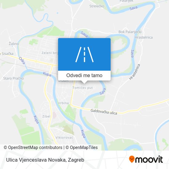 Karta Ulica Vjenceslava Novaka