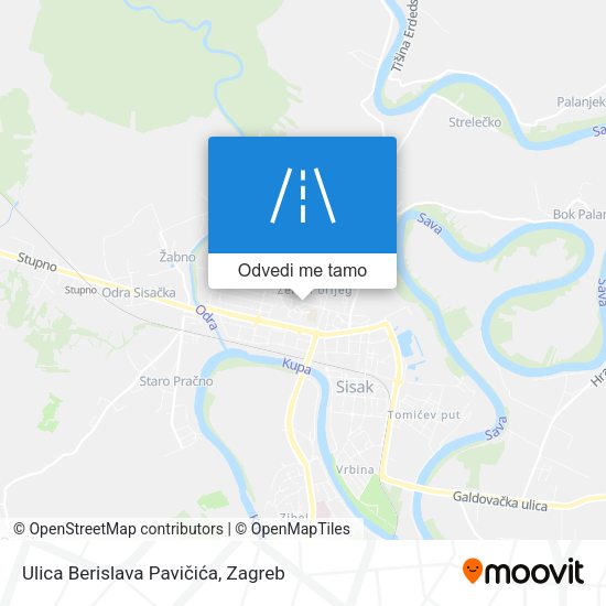 Karta Ulica Berislava Pavičića