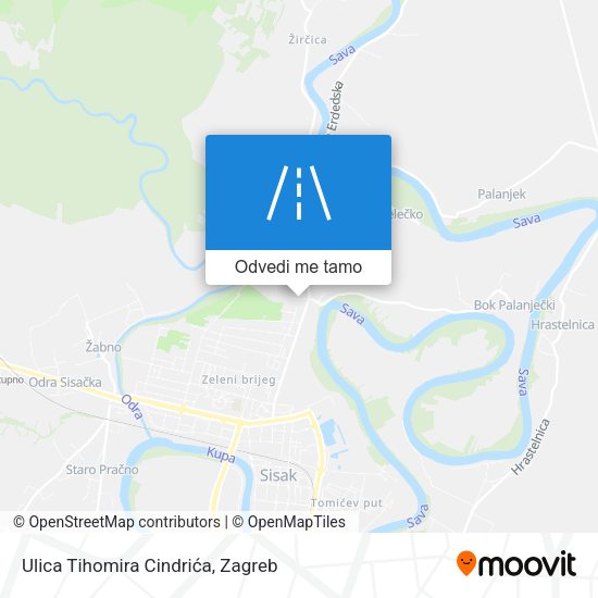 Karta Ulica Tihomira Cindrića