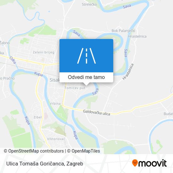 Karta Ulica Tomaša Goričanca