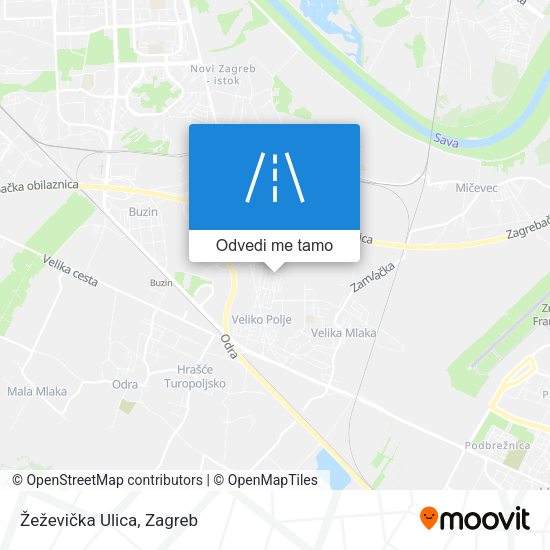 Karta Žeževička Ulica