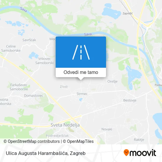 Karta Ulica Augusta Harambašića