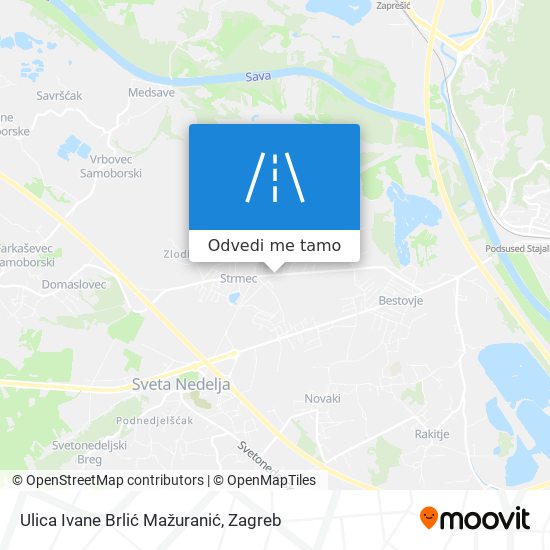 Karta Ulica Ivane Brlić Mažuranić