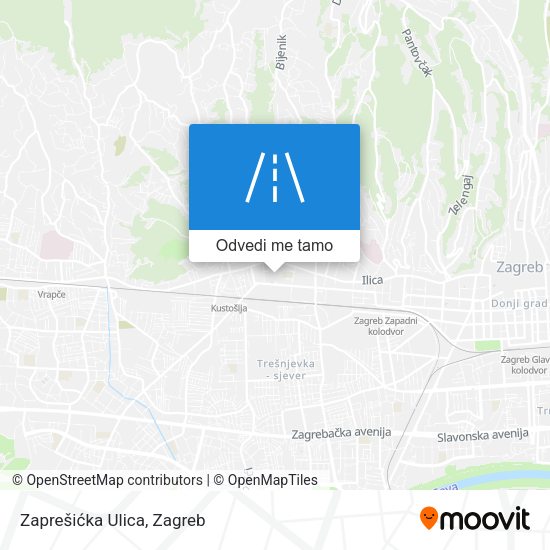 Karta Zaprešićka Ulica
