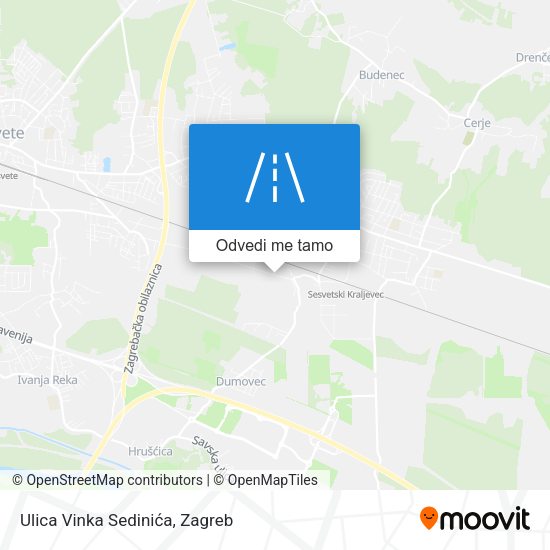 Karta Ulica Vinka Sedinića