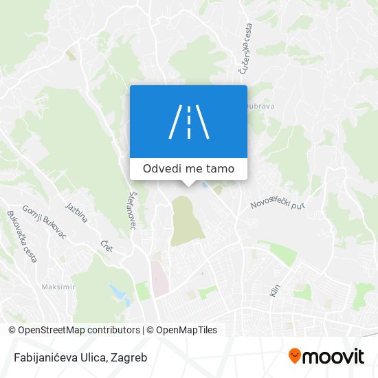 Karta Fabijanićeva Ulica