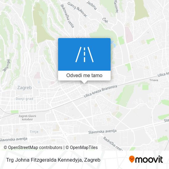 Karta Trg Johna Fitzgeralda Kennedyja