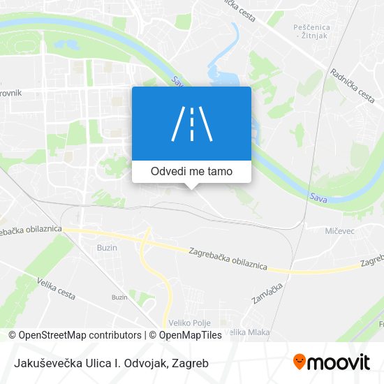 Karta Jakuševečka Ulica I. Odvojak
