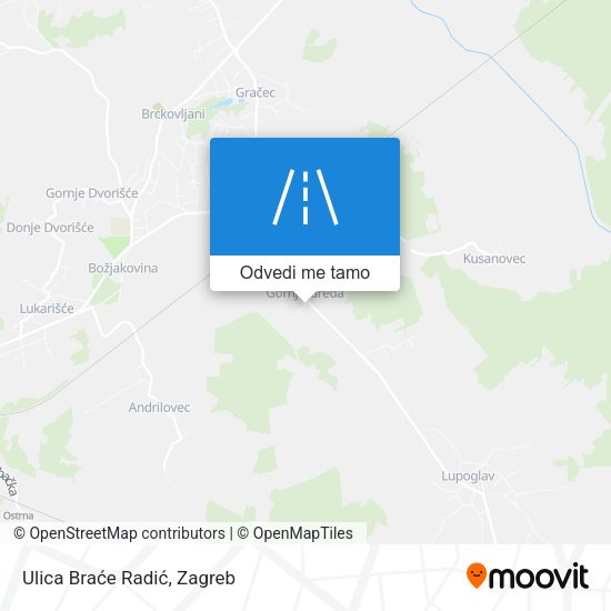 Karta Ulica Braće Radić