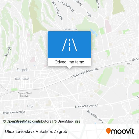 Karta Ulica Lavoslava Vukelića