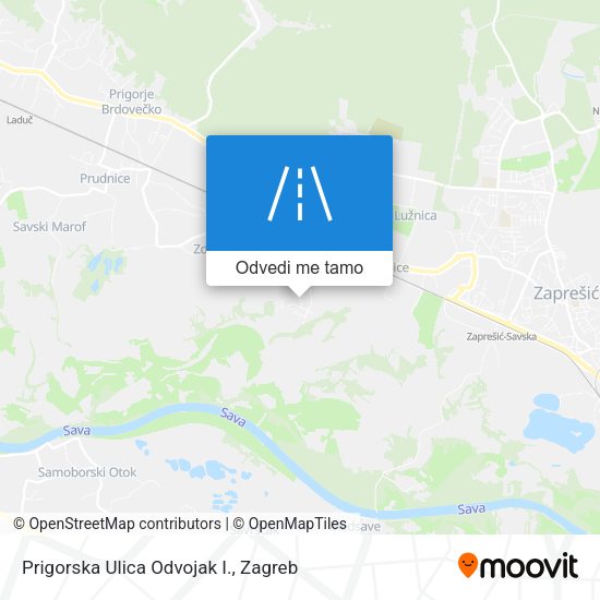 Karta Prigorska Ulica Odvojak I.