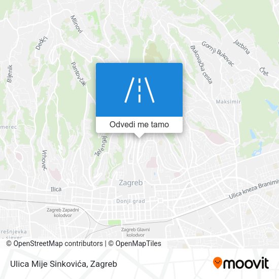 Karta Ulica Mije Sinkovića
