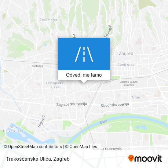Karta Trakošćanska Ulica