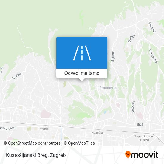 Karta Kustošijanski Breg
