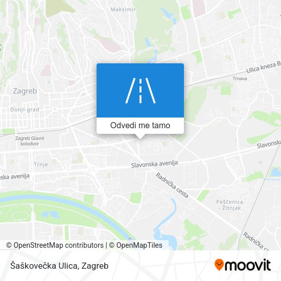 Karta Šaškovečka Ulica