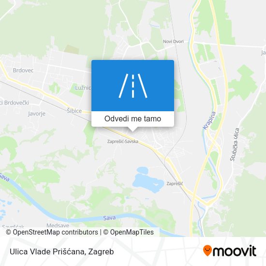 Karta Ulica Vlade Prišćana