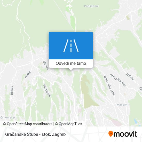 Karta Gračanske Stube -Istok