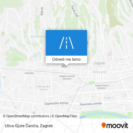 Karta Ulica Gjure Čanića