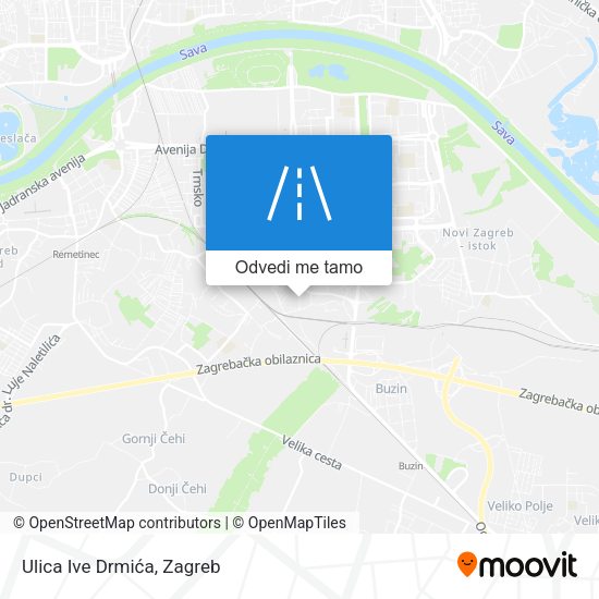 Karta Ulica Ive Drmića