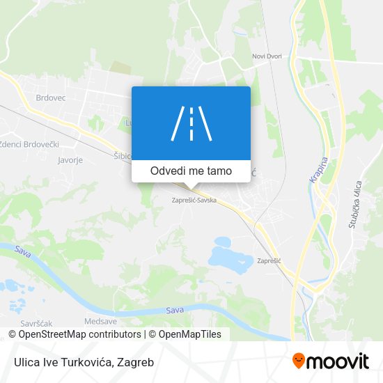 Karta Ulica Ive Turkovića