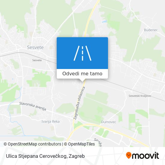 Karta Ulica Stjepana Cerovečkog