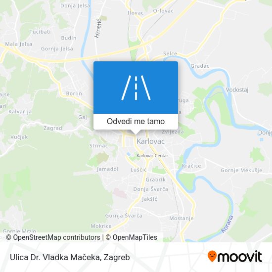 Karta Ulica Dr. Vladka Mačeka
