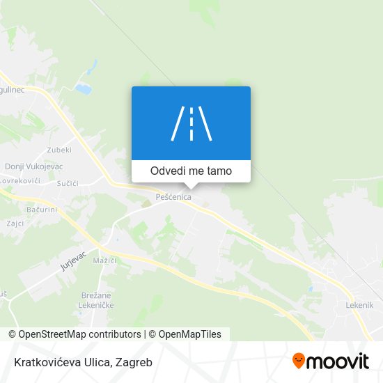 Karta Kratkovićeva Ulica