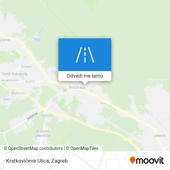 Karta Kratkovićeva Ulica
