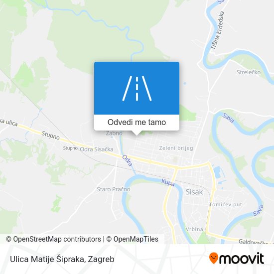 Karta Ulica Matije Šipraka